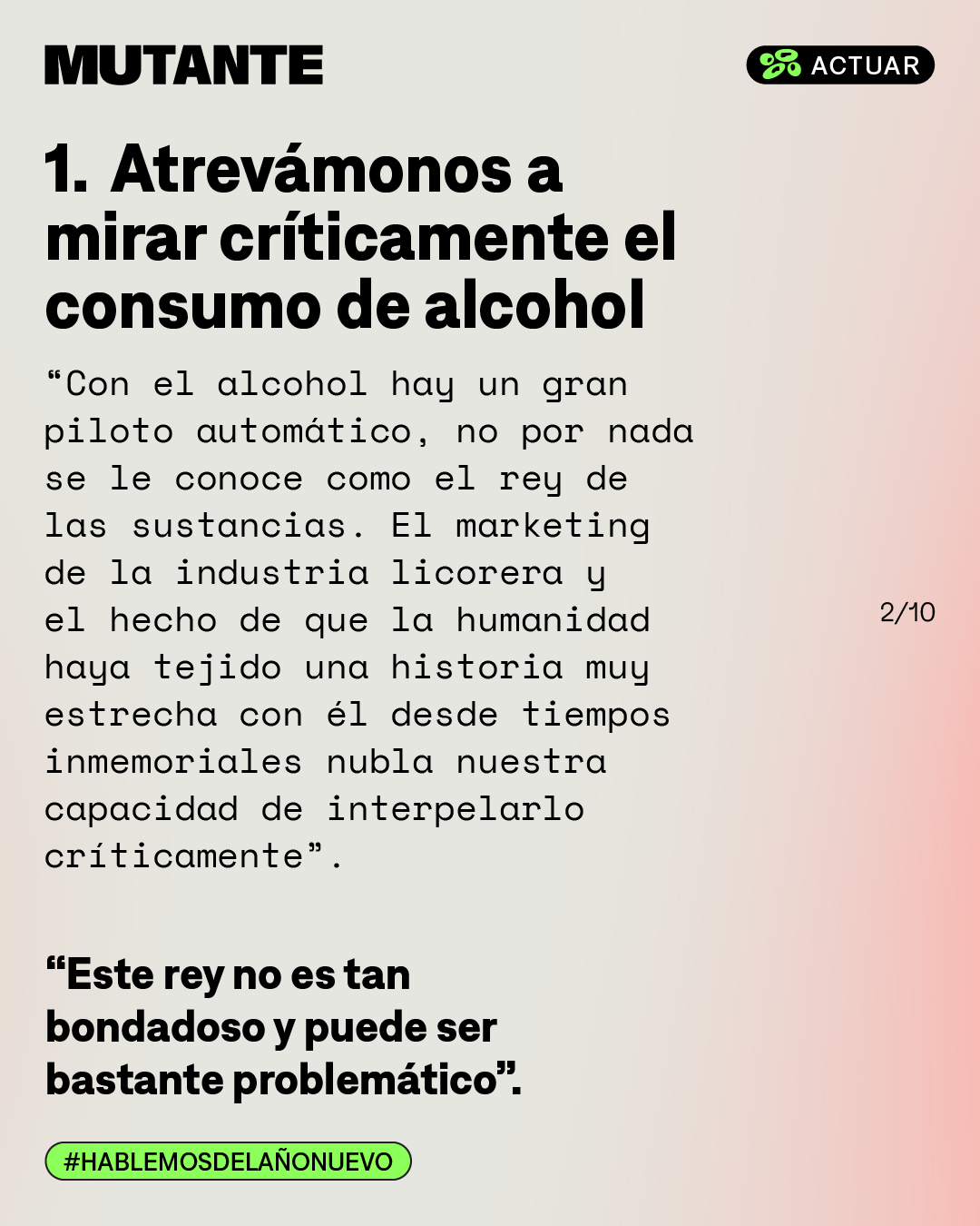 Una mini reflexión para reconsiderar tu consumo de alcohol - Habitualmente