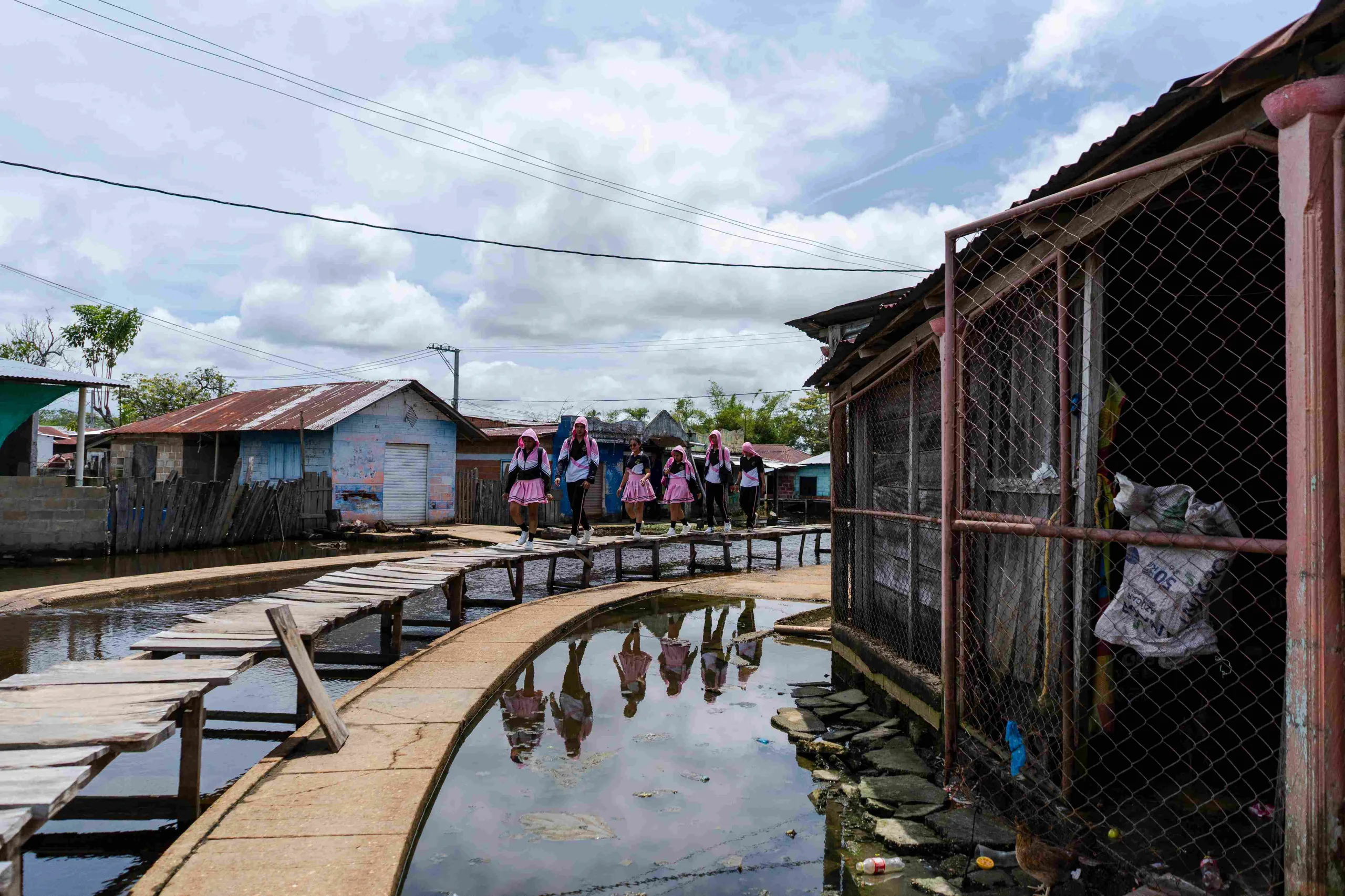 El caserío de La Sierpe lleva cuatro años inundado. 